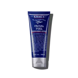 A 100ml tube of Kiehl's Facial Fuel Energizing Scrub against a white background.