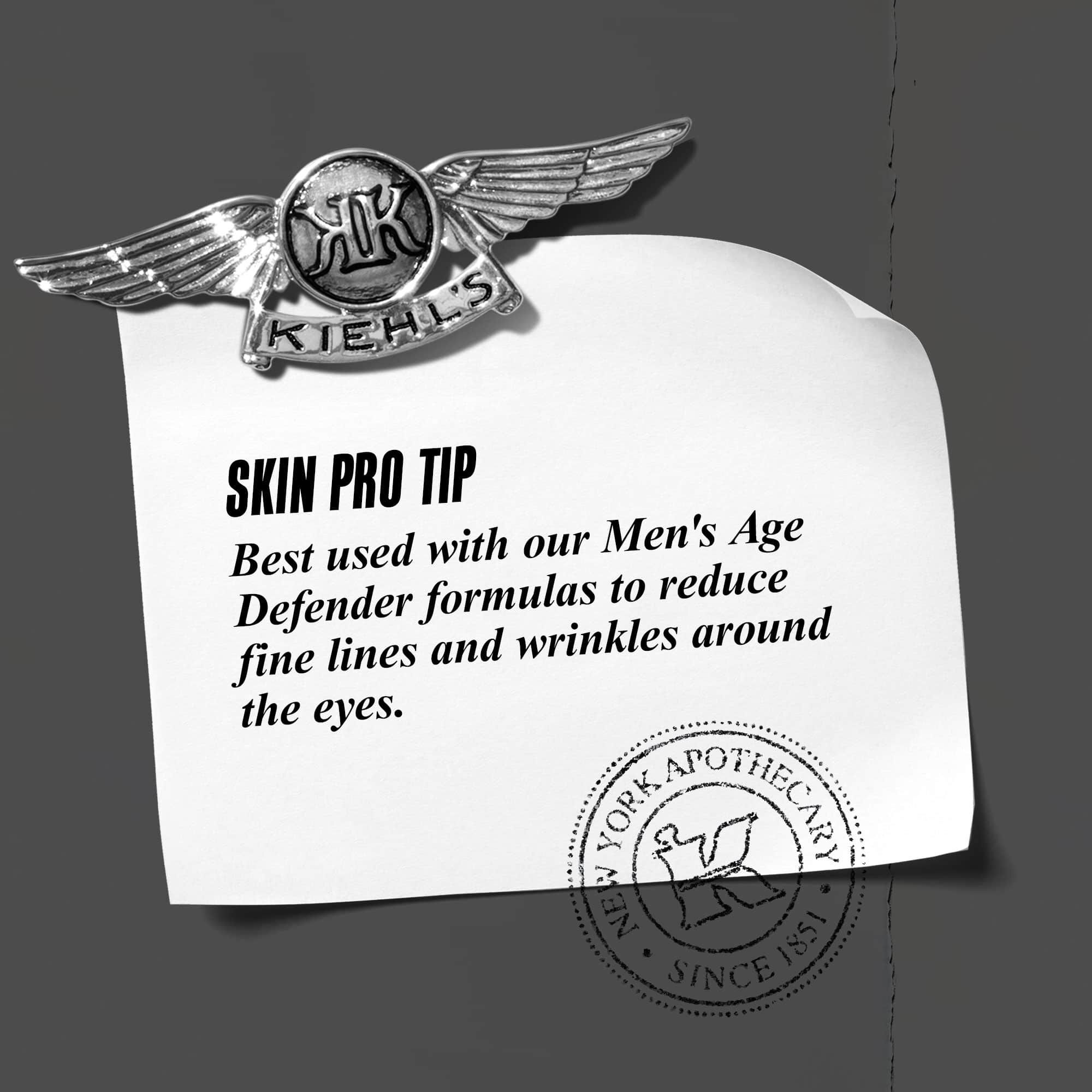 Skin Pro Tip: Best used with our Men’s Age Defender formulas to reduce fine lines and wrinkles around the eyes.