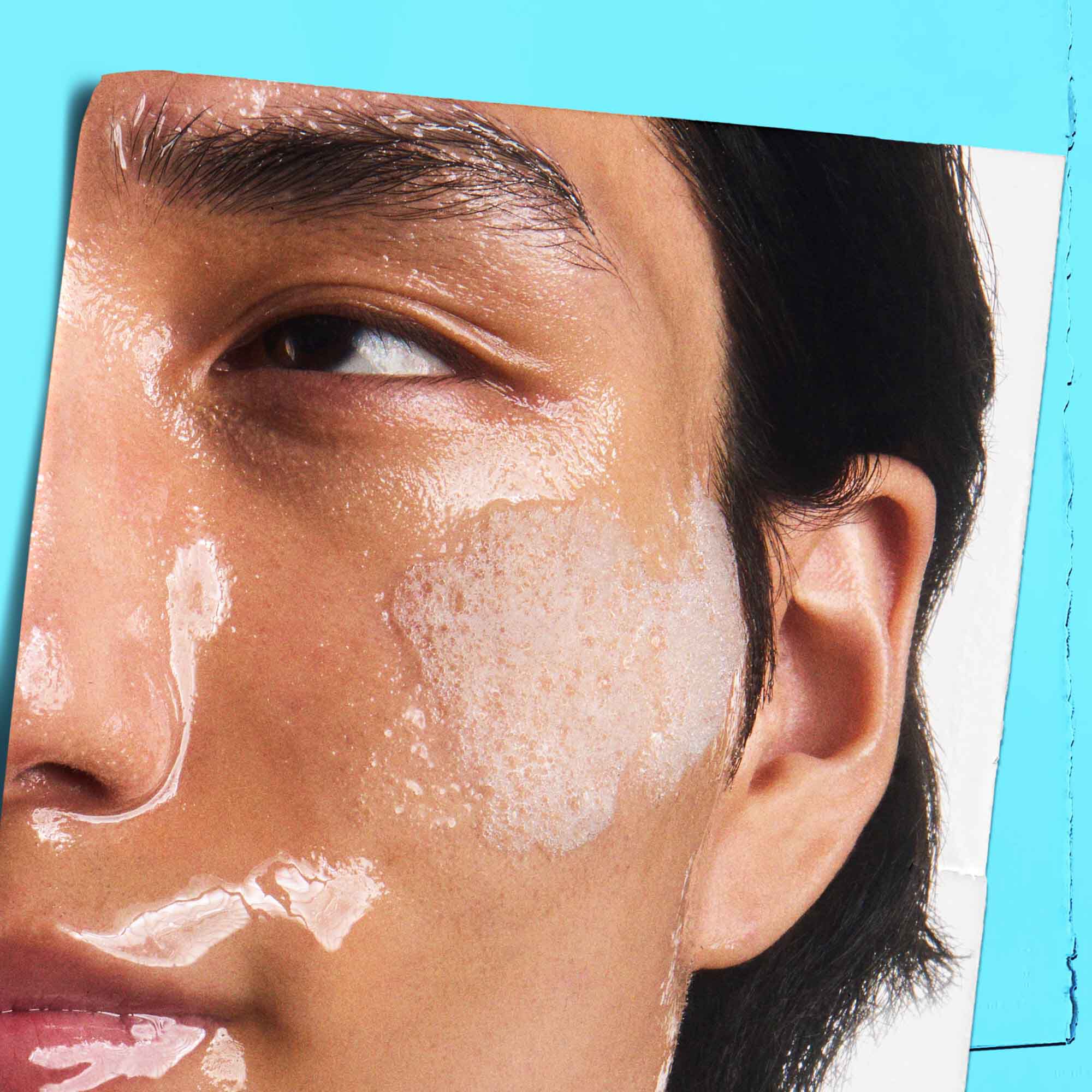 Ultra Facial Oil-Free Cleanser being applied to skin.