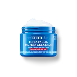 A 50ml jar of Kiehl's Ultra Facial Oil-Free Gel Cream against a white background.