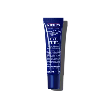 A tube of Kiehl's Facial Fuel Eye Fuel against a white background.