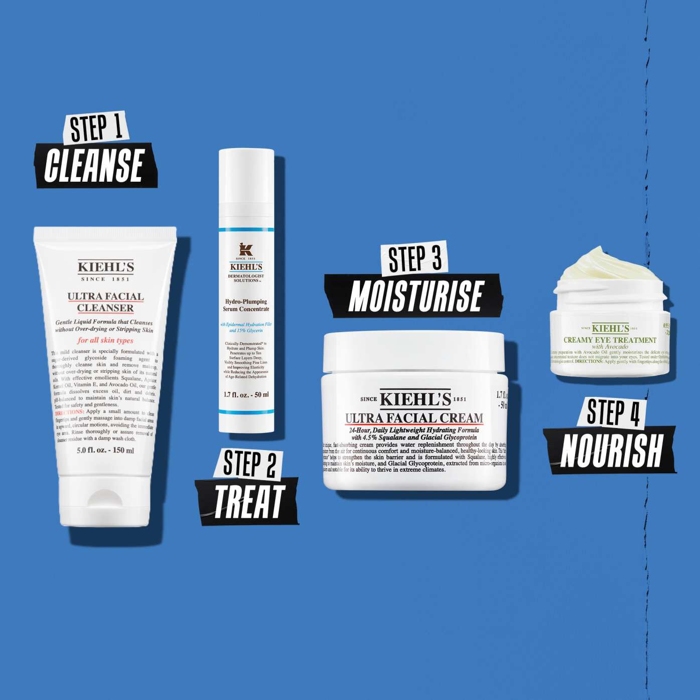 Before & After photo - Kiehl's Hydro Plumping Serum Concentrate visibly reduces pores