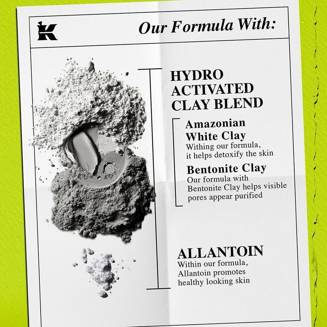 Kiehl's Rare Earth Deep Pore Cleansing Masque ingredients - Amazonian White Clay, Aloe Barbadensis