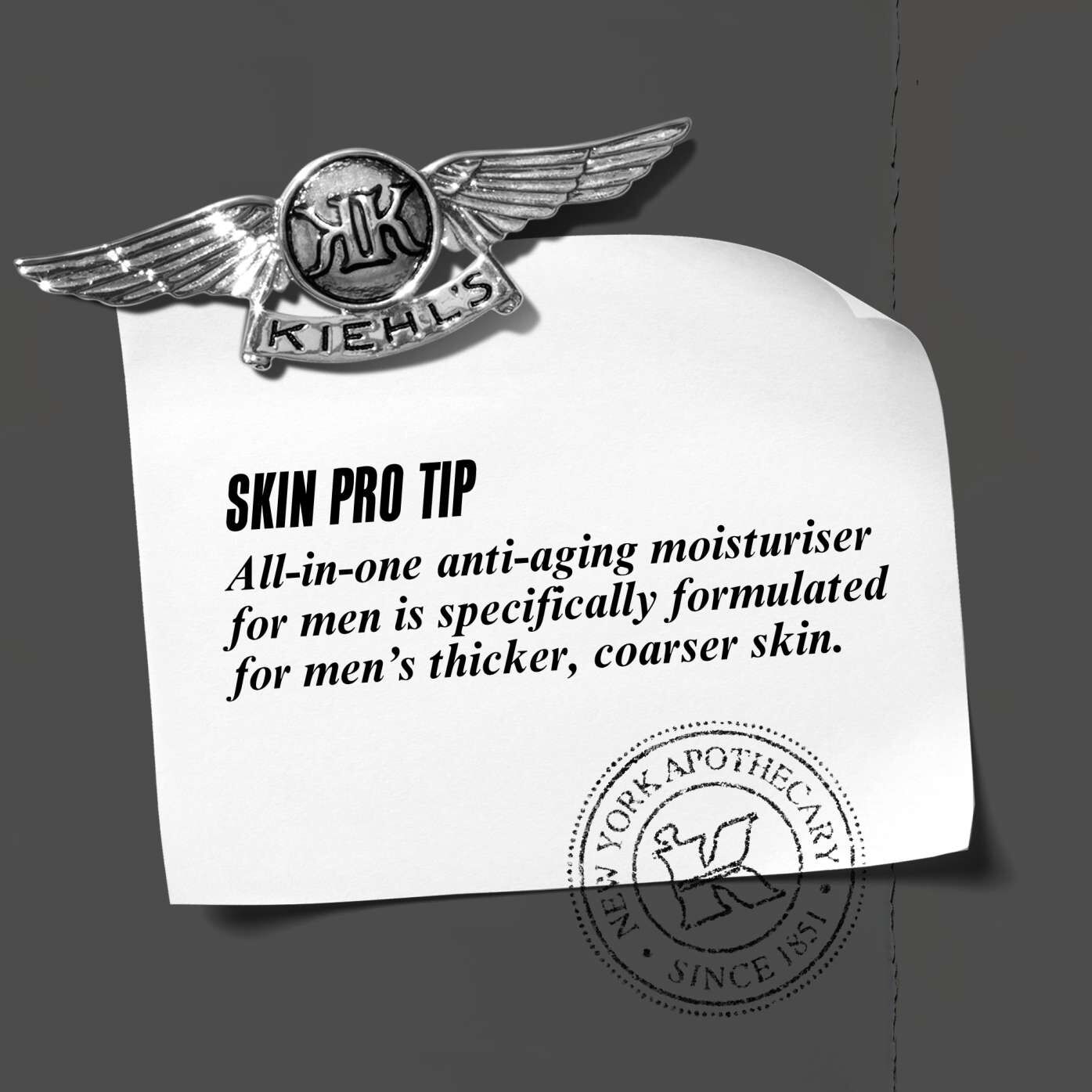 Skin Pro Tip: All-in-one anti-aging moisturizer for men is specifically formulated for men’s thicker, coarser skin.