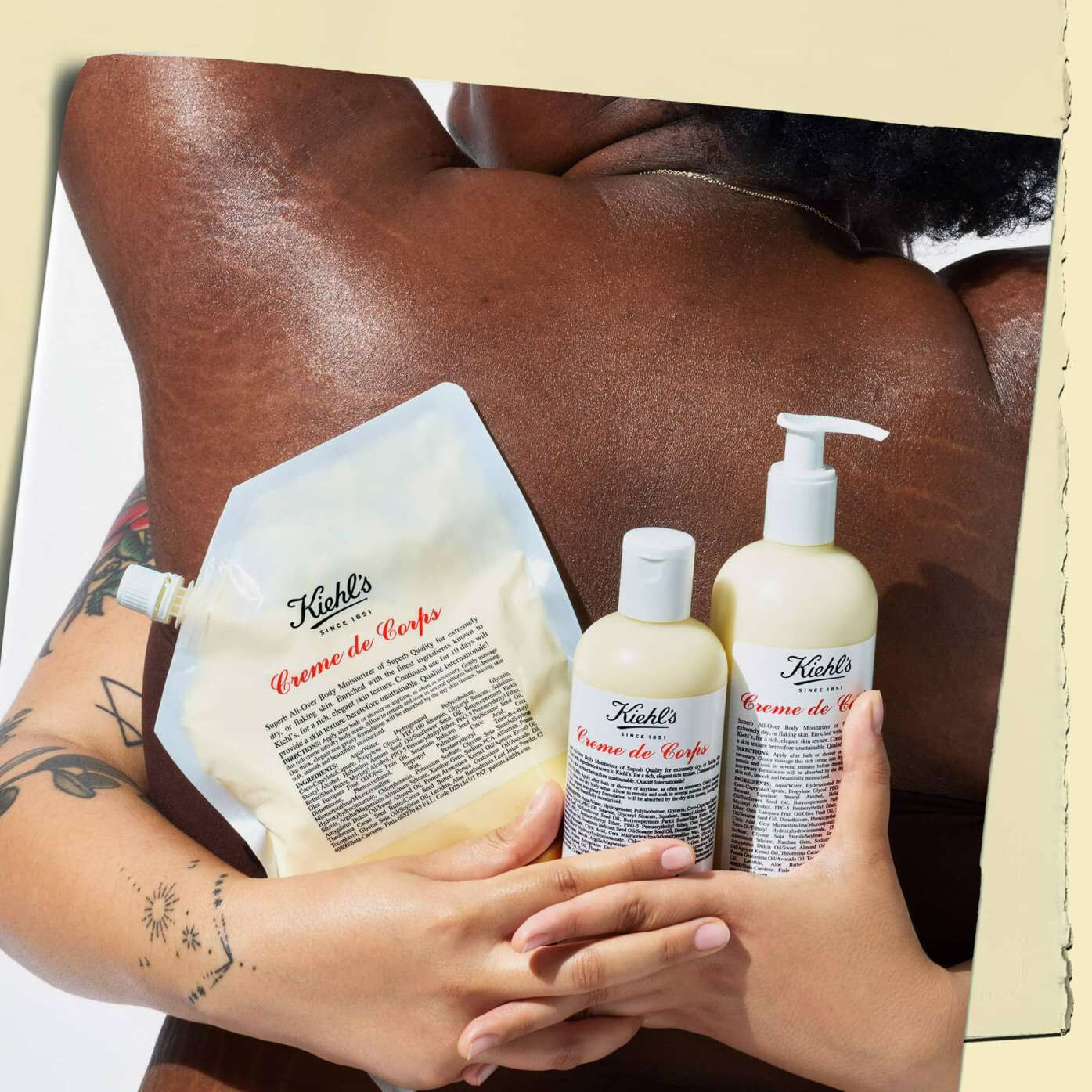 Kiehl's Creme de Corps body lotion eco-friendly refill pouch