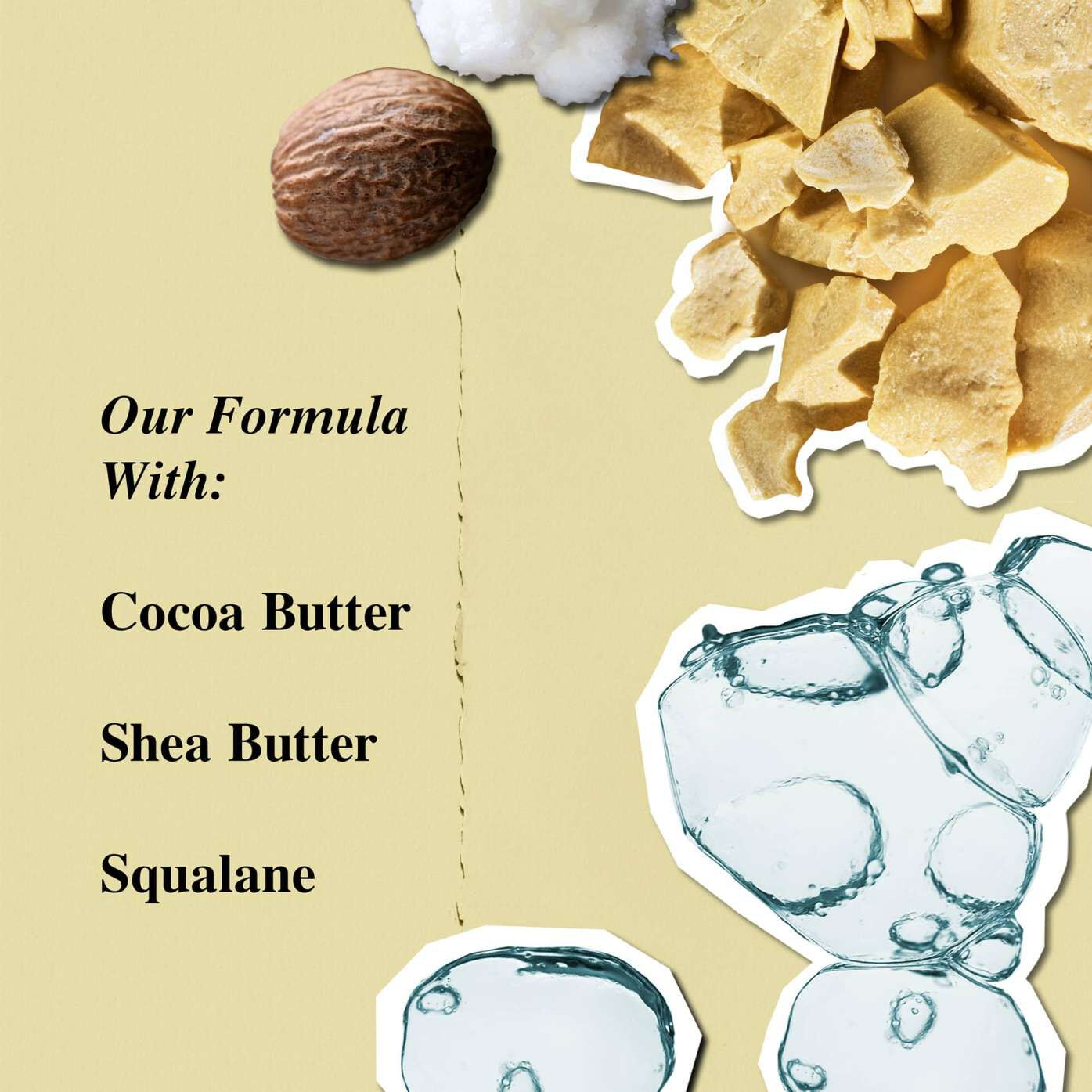 Kiehl's Creme de Corps body lotion Ingredients - Cocoa Butter, Shea Butter, and Squalane