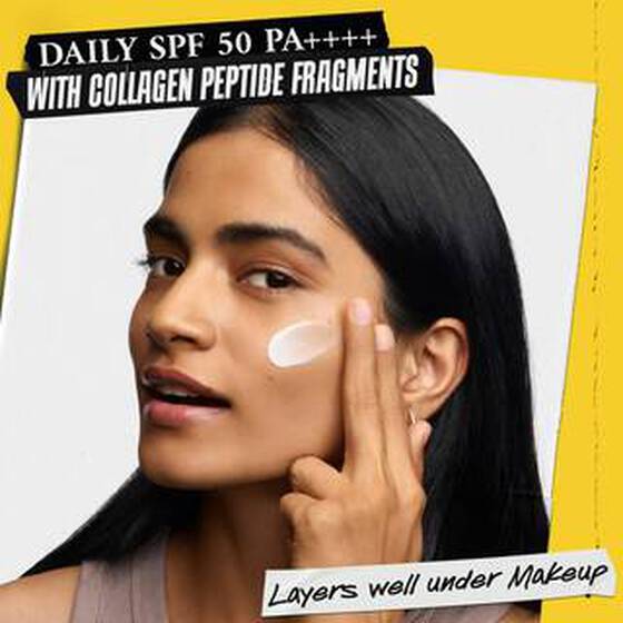model applying Better Screen UV Serum SPF to her skin 