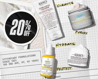 Kiehl's Summer Ends promotional banner with products on display