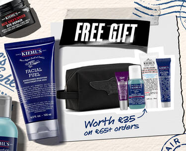 Kiehl's promotional banner with free father's day gift and gift sets