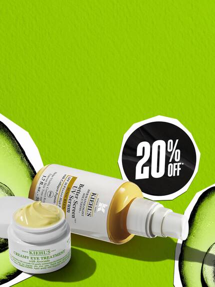 Kiehl's 20% off almost everything promotional banner